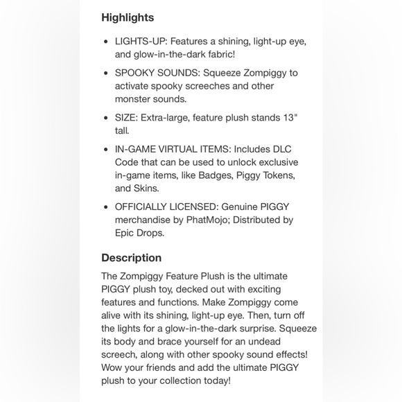 Zompiggy Light Up Plush - Picture 5 of 6